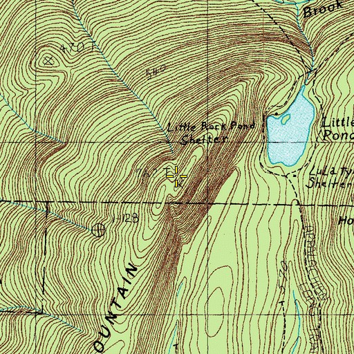 Topographic Map of Green Mountain, VT