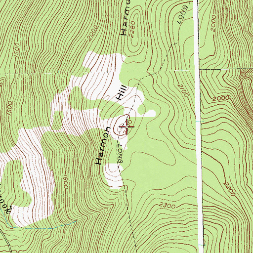 Topographic Map of Harmon Hill, VT