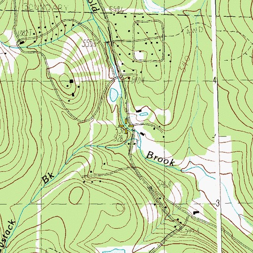 Topographic Map of Haystack Brook, VT