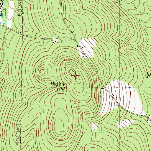Topographic Map of Higley Hill, VT