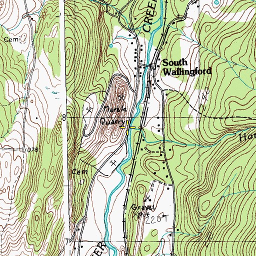 Topographic Map of Homer Stone Brook, VT
