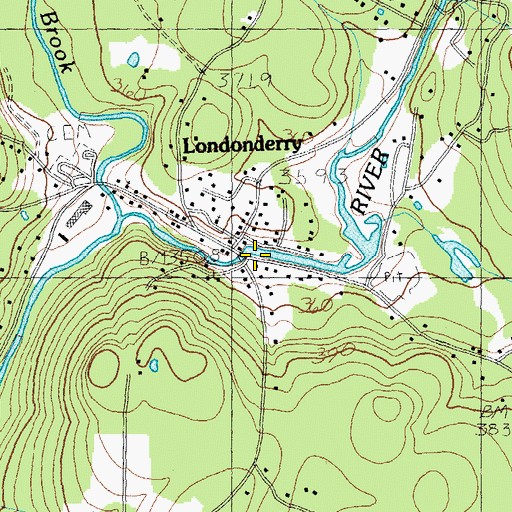 Topographic Map of Londonderry, VT