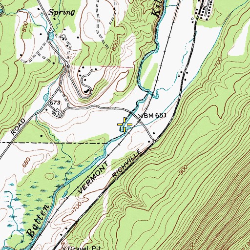 Topographic Map of Lye Brook, VT