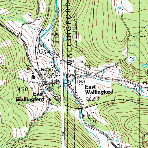 Topographic Map of Maple Grove Cemetery, VT