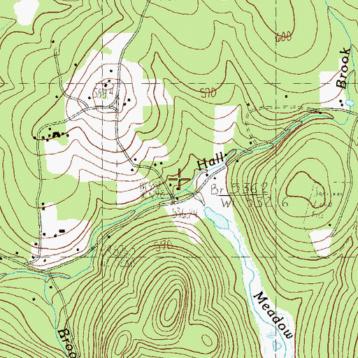 Topographic Map of Meadow Brook, VT