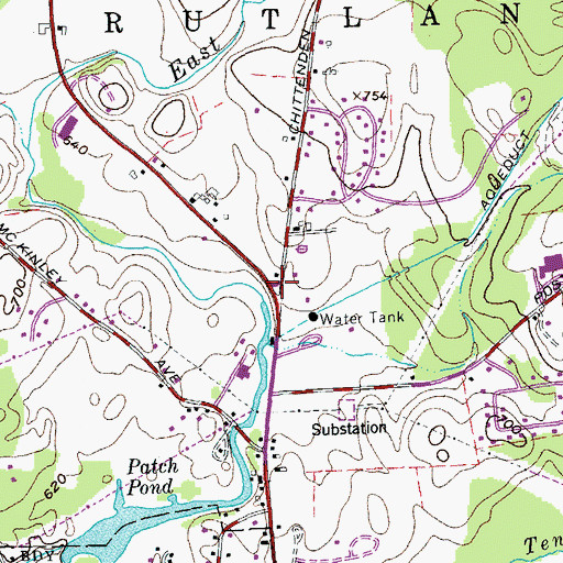 Topographic Map of Mill Village Chapel, VT