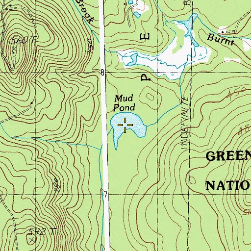 Topographic Map of Mud Pond, VT