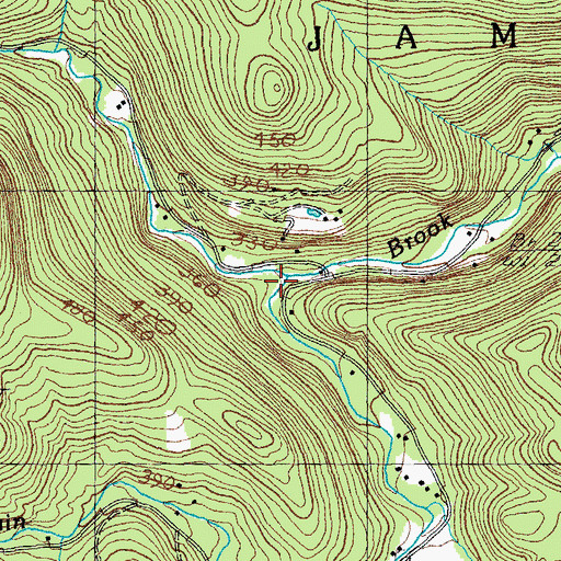 Topographic Map of North Branch Ball Mountain Brook, VT