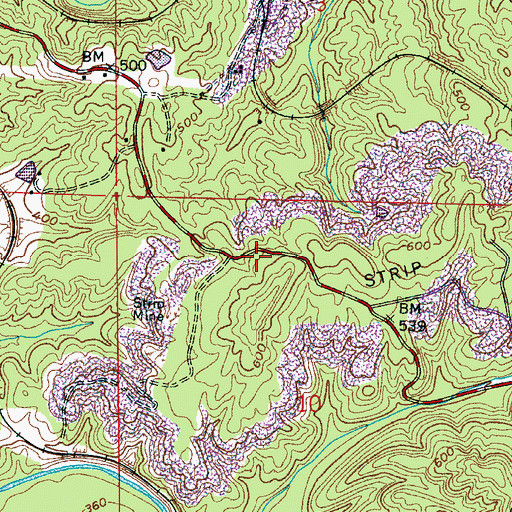 Topographic Map of Erskine Mine, AL
