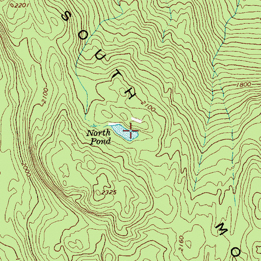 Topographic Map of North Pond, VT