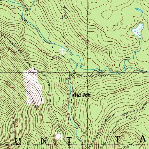 Topographic Map of Old Job, VT