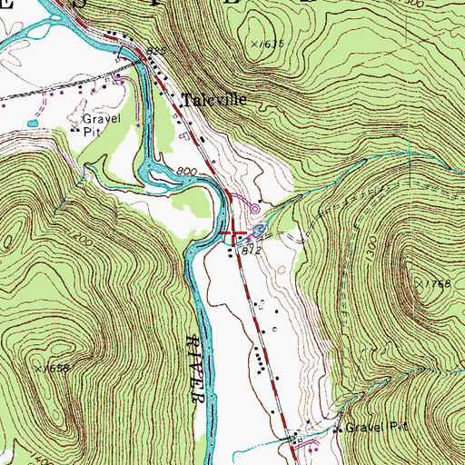 Topographic Map of Rogers Brook, VT