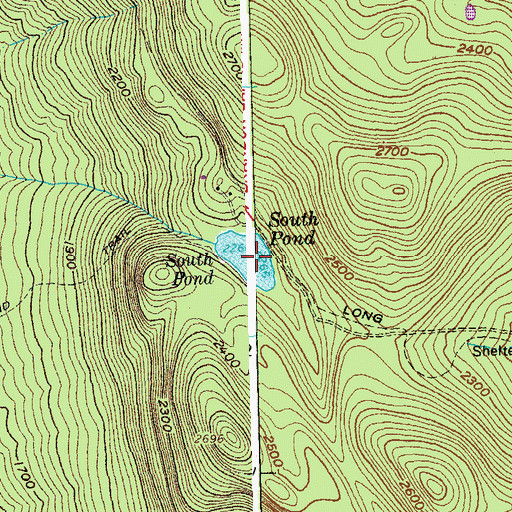 Topographic Map of South Pond, VT