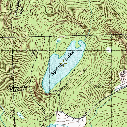 Topographic Map of Spring Lake, VT