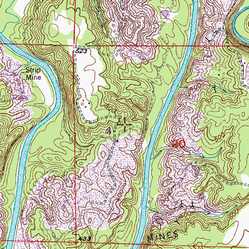 Topographic Map of Arnold Pit Mine, AL