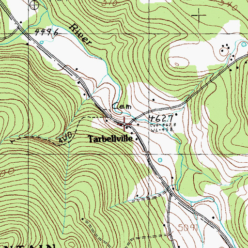 Topographic Map of Tarbellville, VT