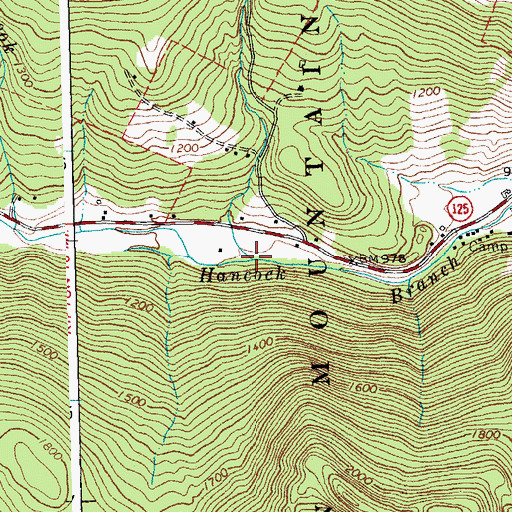 Topographic Map of Tucker Brook, VT