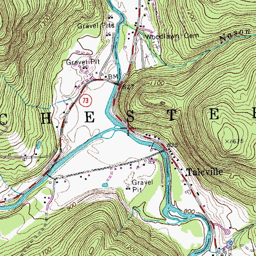 Topographic Map of West Branch White River, VT