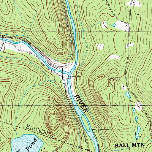 Topographic Map of Winhall River, VT