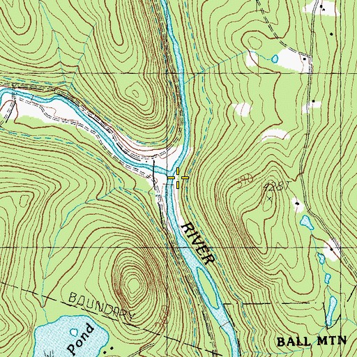 Topographic Map of Winhall River, VT