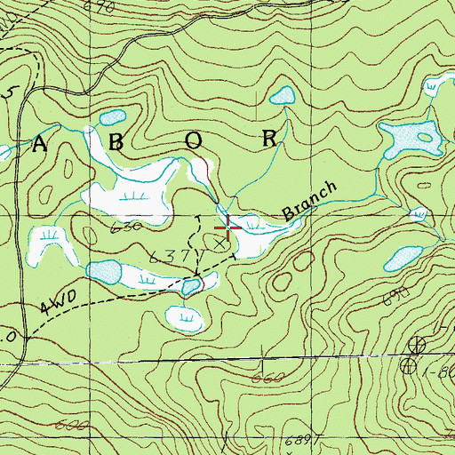 Topographic Map of White Rocks National Recreation Area, VT
