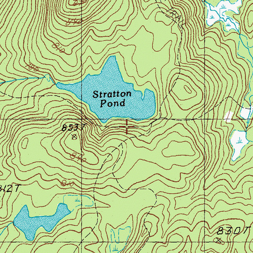 Topographic Map of Vondell Shelter, VT