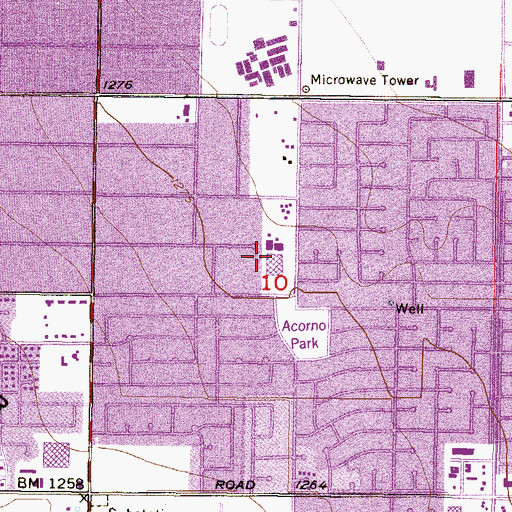 Topographic Map of Ironwood Elementary School, AZ