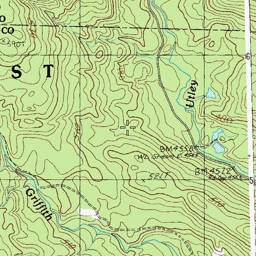 Topographic Map of Utley Brook Trail, VT