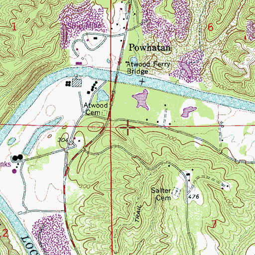 Topographic Map of Chickasaw Mine, AL