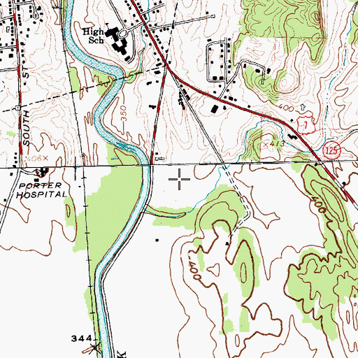 Topographic Map of WFAD-AM (Middlebury), VT