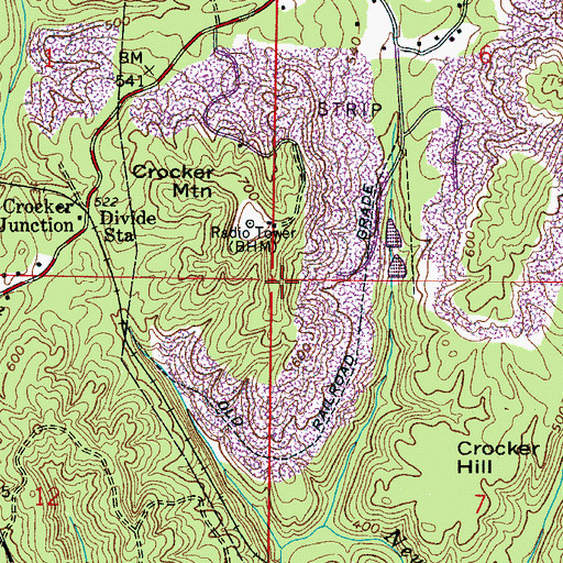 Topographic Map of Banner New Mine, AL