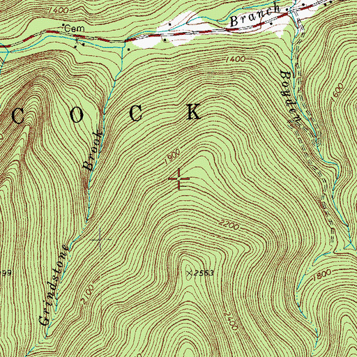 Topographic Map of Town of Hancock, VT