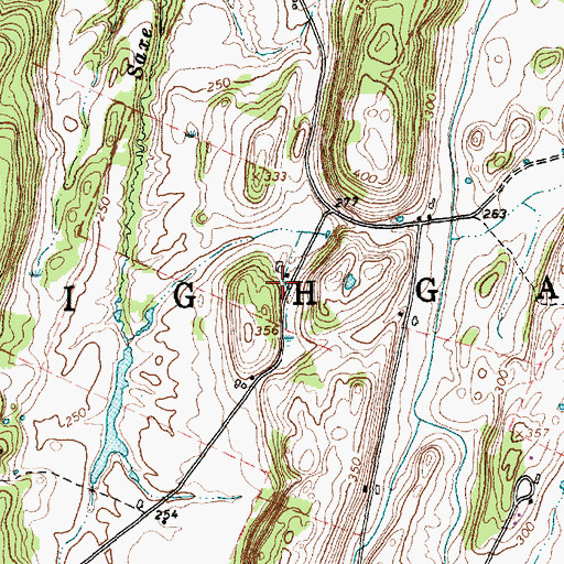 Topographic Map of Town of Highgate, VT