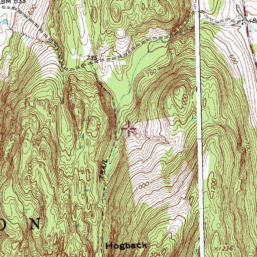 Topographic Map of Town of Monkton, VT
