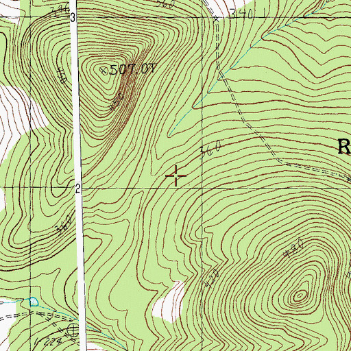 Topographic Map of Town of Richford, VT