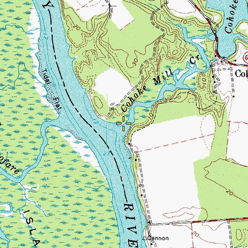 Topographic Map of Cohoke Mill Creek, VA