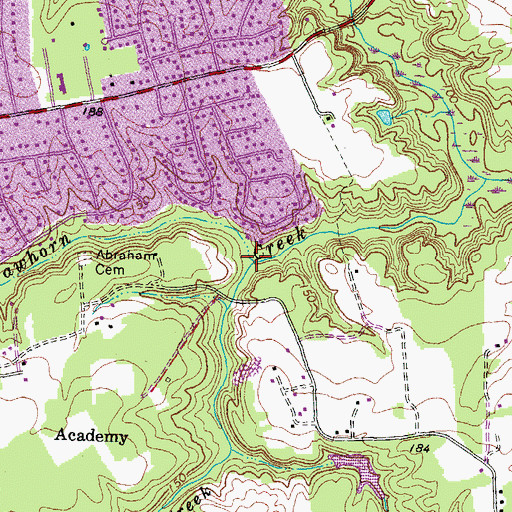 Topographic Map of Academy Creek, VA