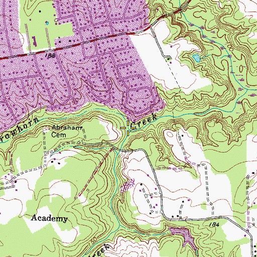 Topographic Map of Academy Creek, VA