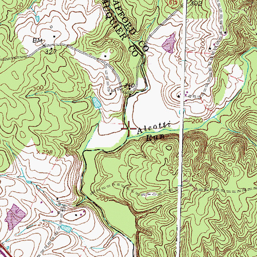 Topographic Map of Alcotti Run, VA