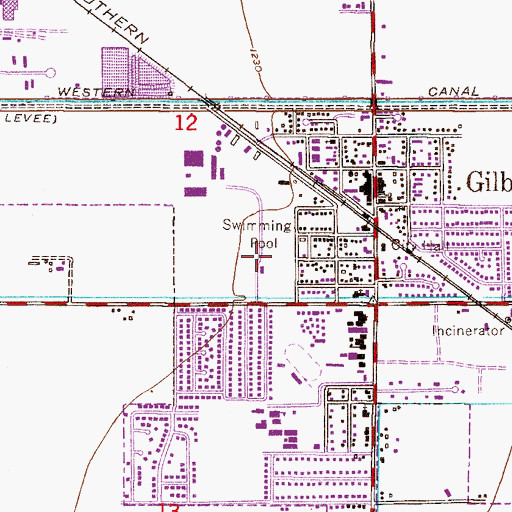 Topographic Map of John Allen Park, AZ