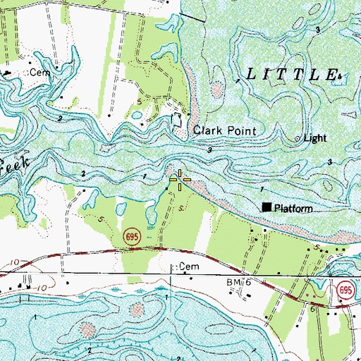 Topographic Map of Antipoison Creek, VA