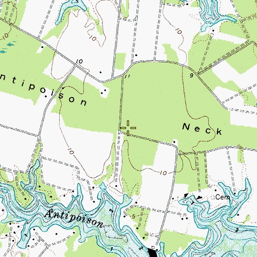 Topographic Map of Antipoison Neck, VA