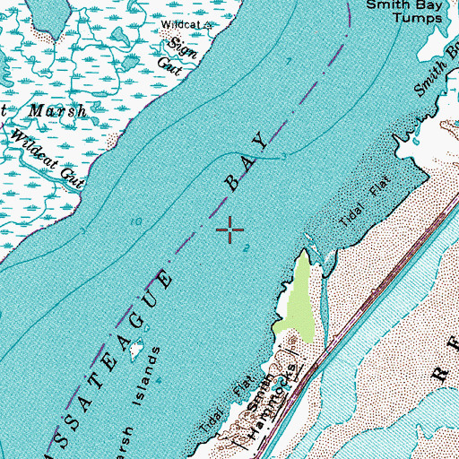 Topographic Map of Assateague Bay, VA