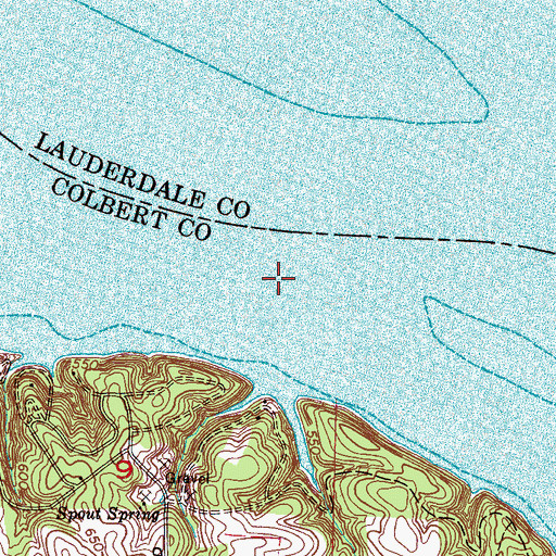 Topographic Map of Wallace Bar (historical), AL