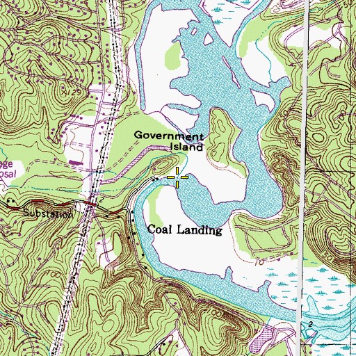 Topographic Map of Austin Run, VA