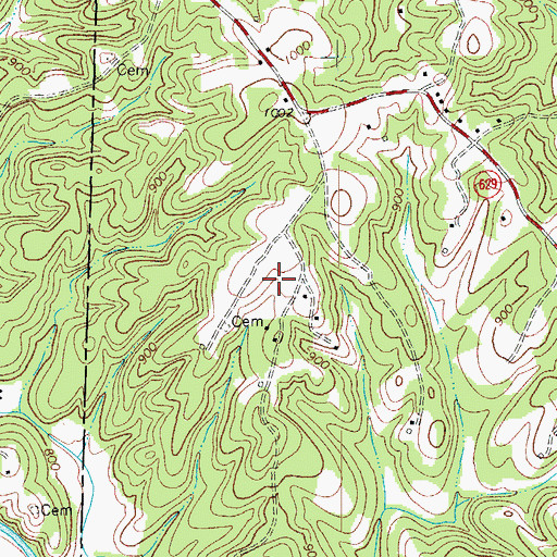 Topographic Map of Back Creek, VA
