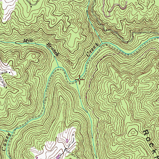 Topographic Map of Bad Branch, VA