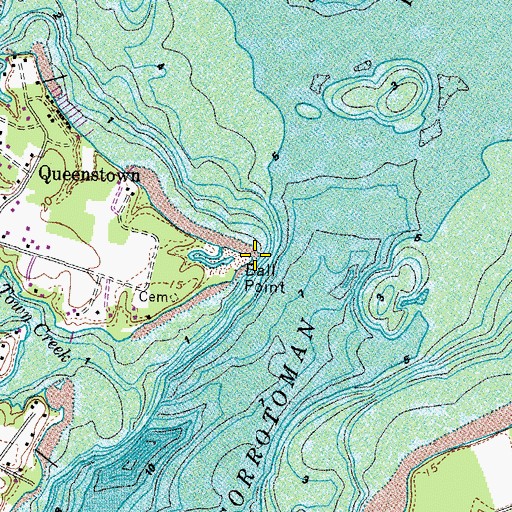 Topographic Map of Ball Point, VA