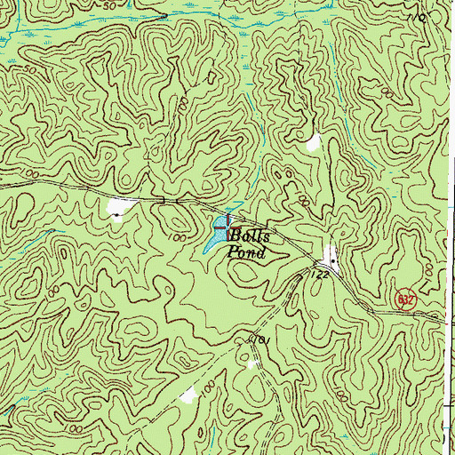 Topographic Map of Balls Pond, VA