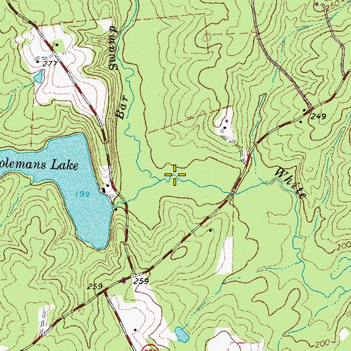 Topographic Map of Bar Swamp Creek, VA